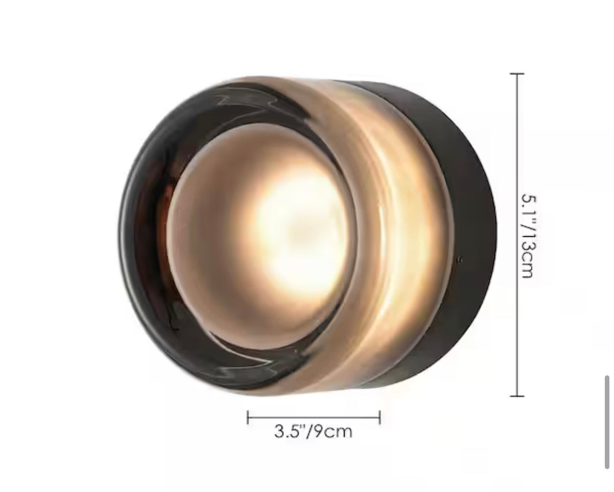 Eva 1-Light LED Smoky Gray Dimmable Mini Wall Sconce