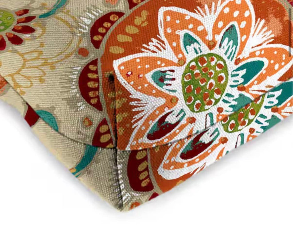 Tufted Outdoor Wicker Seat Cushion 2-Pack