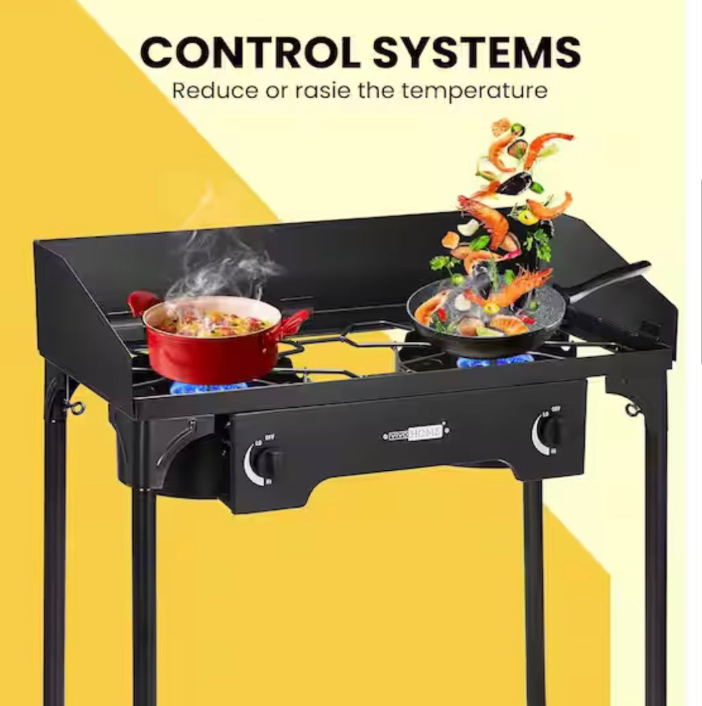 Outdoor Built-In Double Side Burner Stove