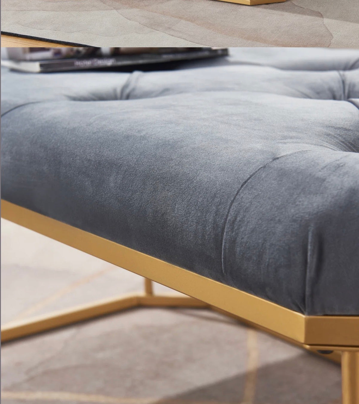 Otten 44 Wide Tufted Rectangle Cocktail Ottoman