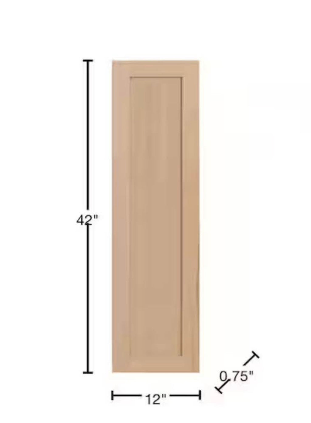 12 in. W x 42 in. H Wall Cabinet Decorative End Panel