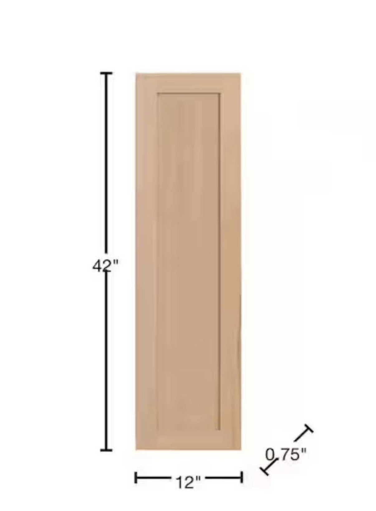12 in. W x 42 in. H Wall Cabinet Decorative End Panel