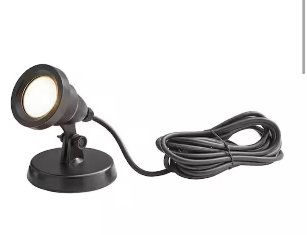 450 Lumen 1-Light Integrated LED Black Low Voltage Pond Light