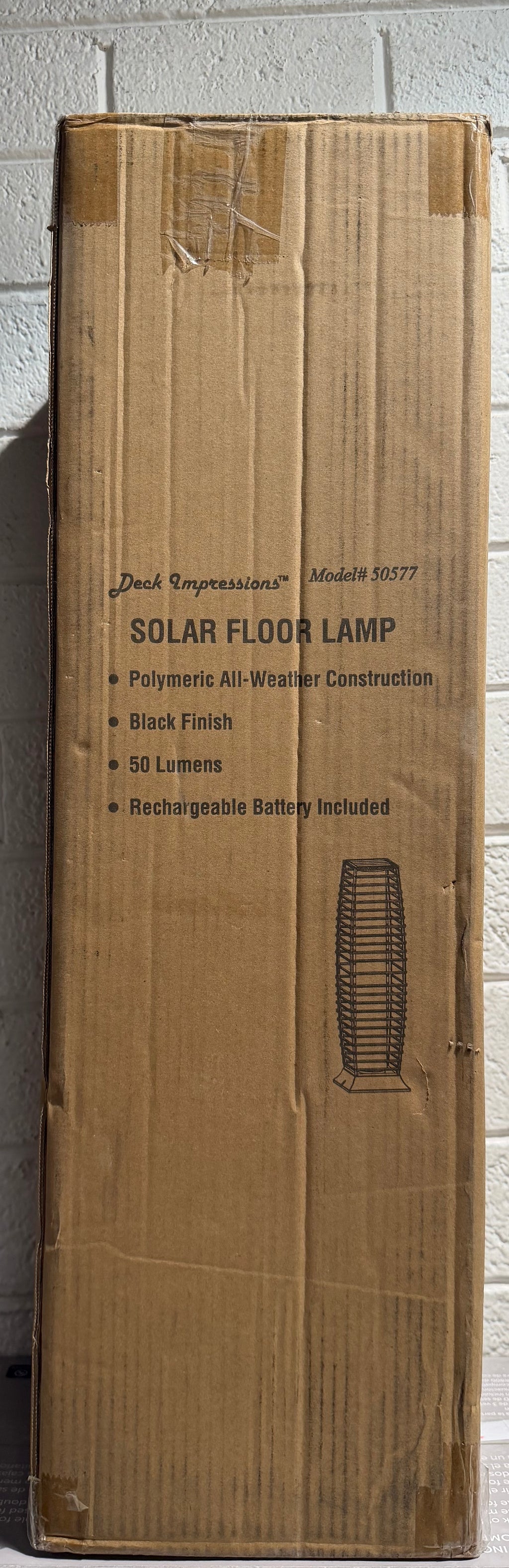 Solar LED Outdoor Floor Lamp with Rattan Texture