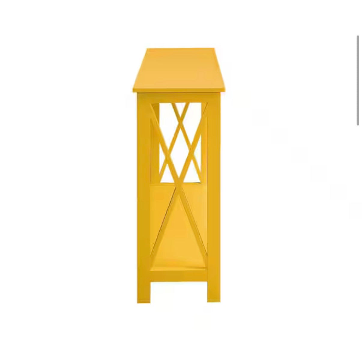 Oxford Yellow Rectangle Wood Console Table