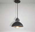 Brushed Silver and Black Island Pendant Light