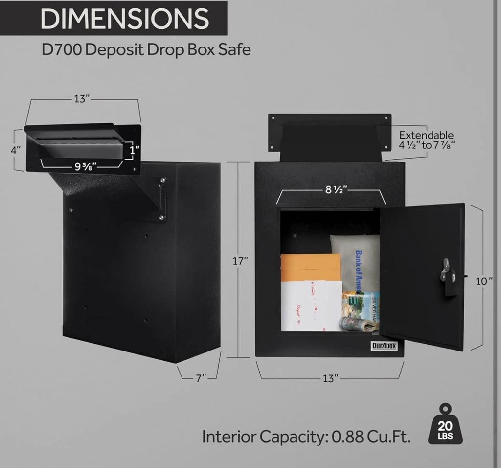 Through-The-Wall Drop Box Deposit Safe