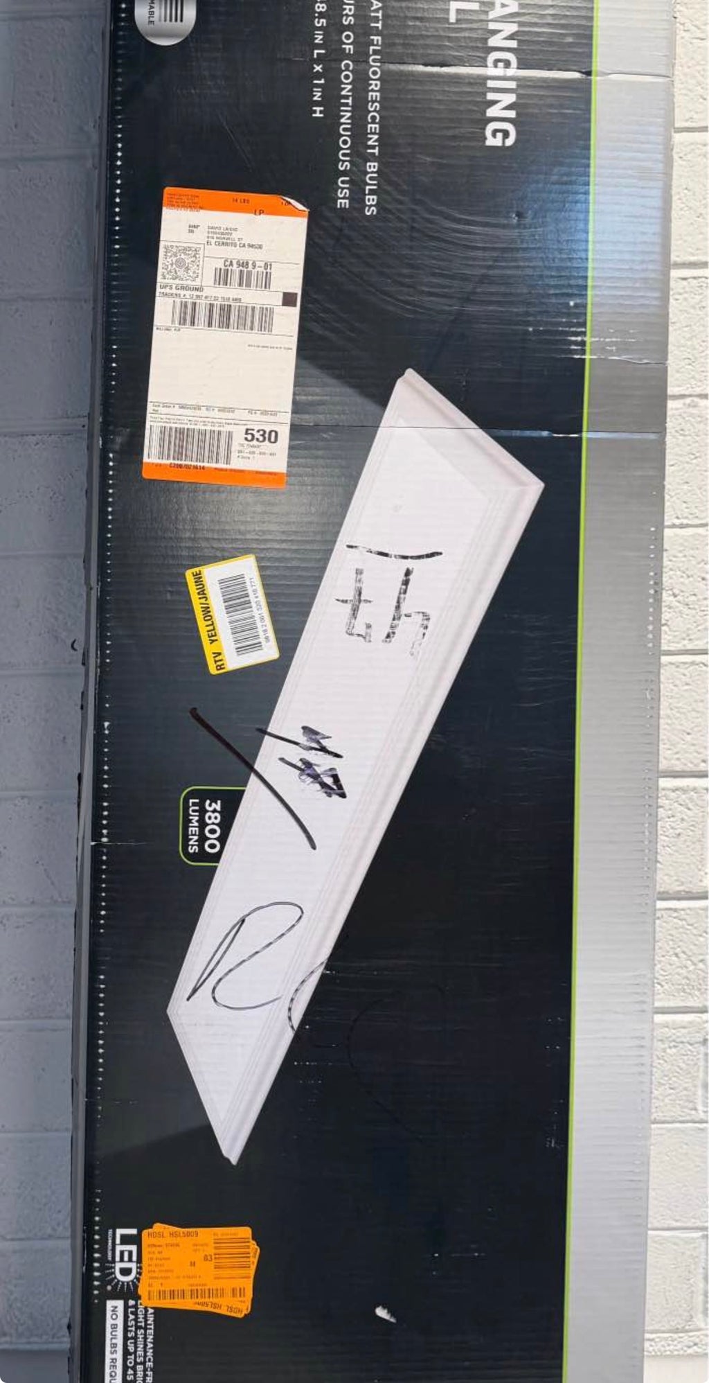 1 ft. x 4 ft. 3800 Lumens Dimmable LED Flat Panel