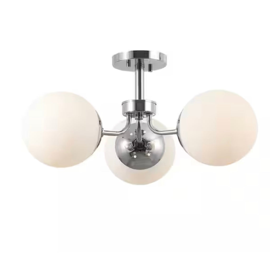 Olivier French bistro style Bohemian LED Semi Flush light