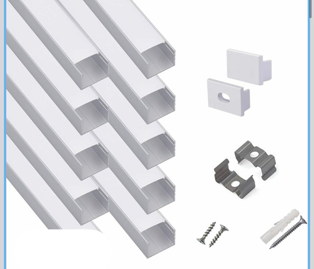 Aluminum Profile for LED Strip Light (9 pack )