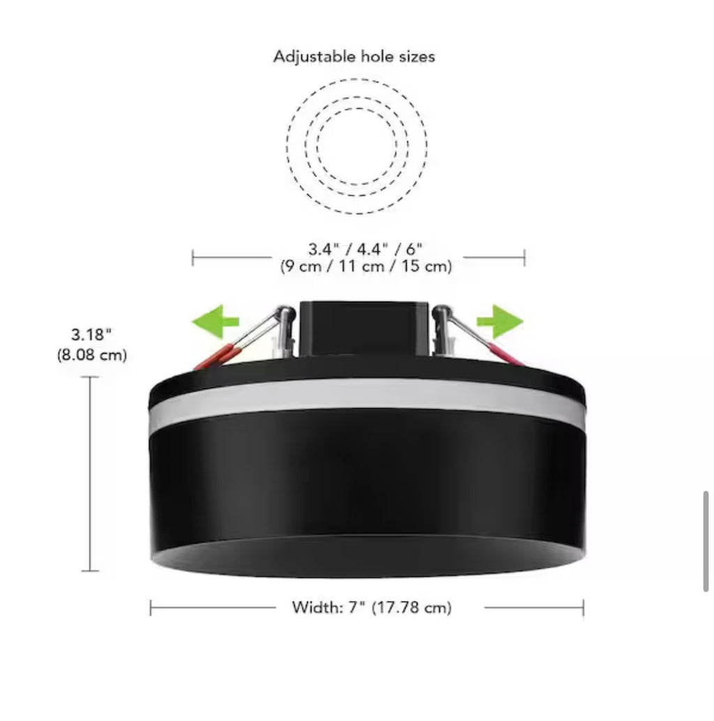 6 in. Matte Black Integrated LED Recessed Ceiling Light
