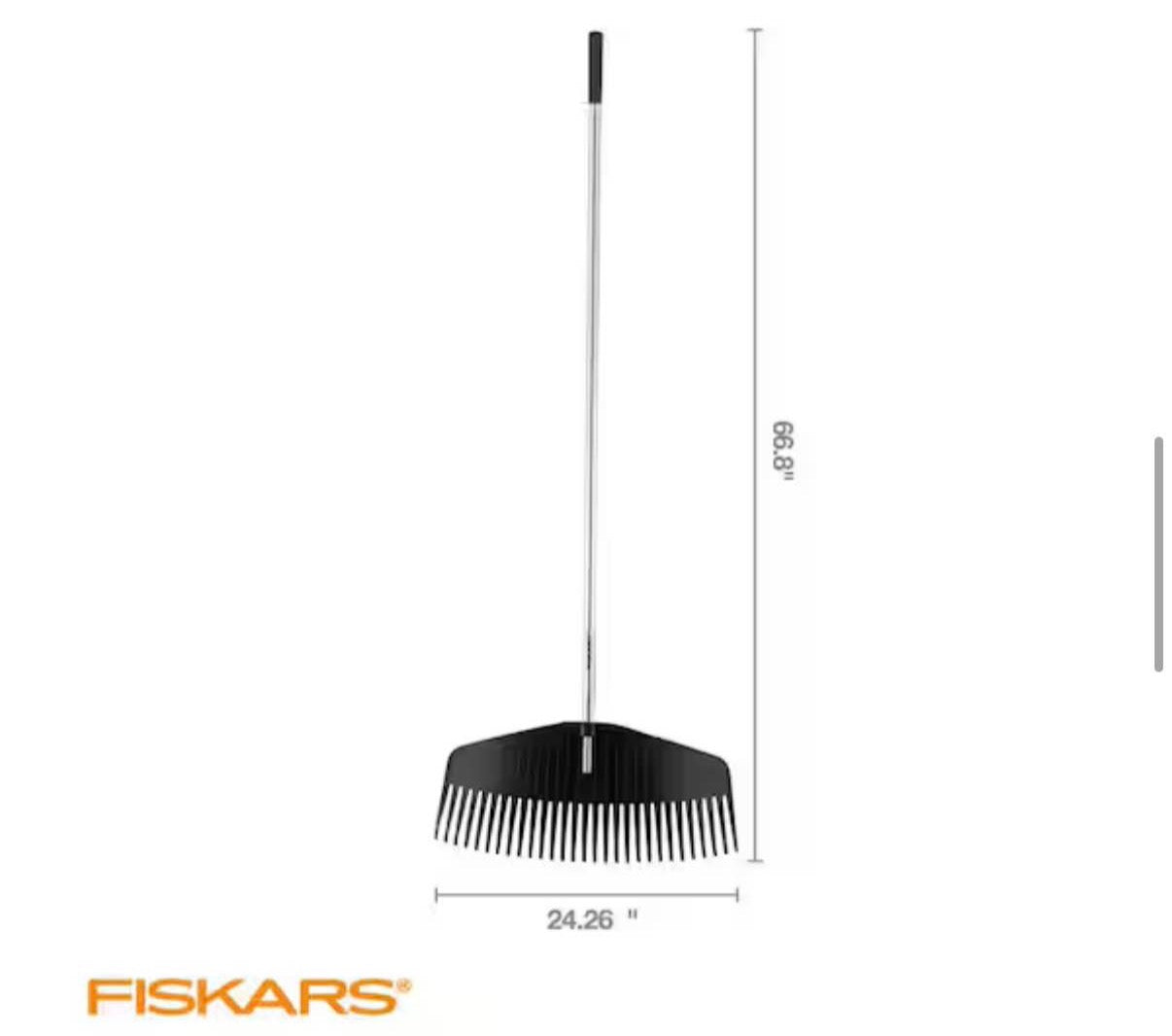 67 in. Lightweight Aluminum Handle Leaf Rake