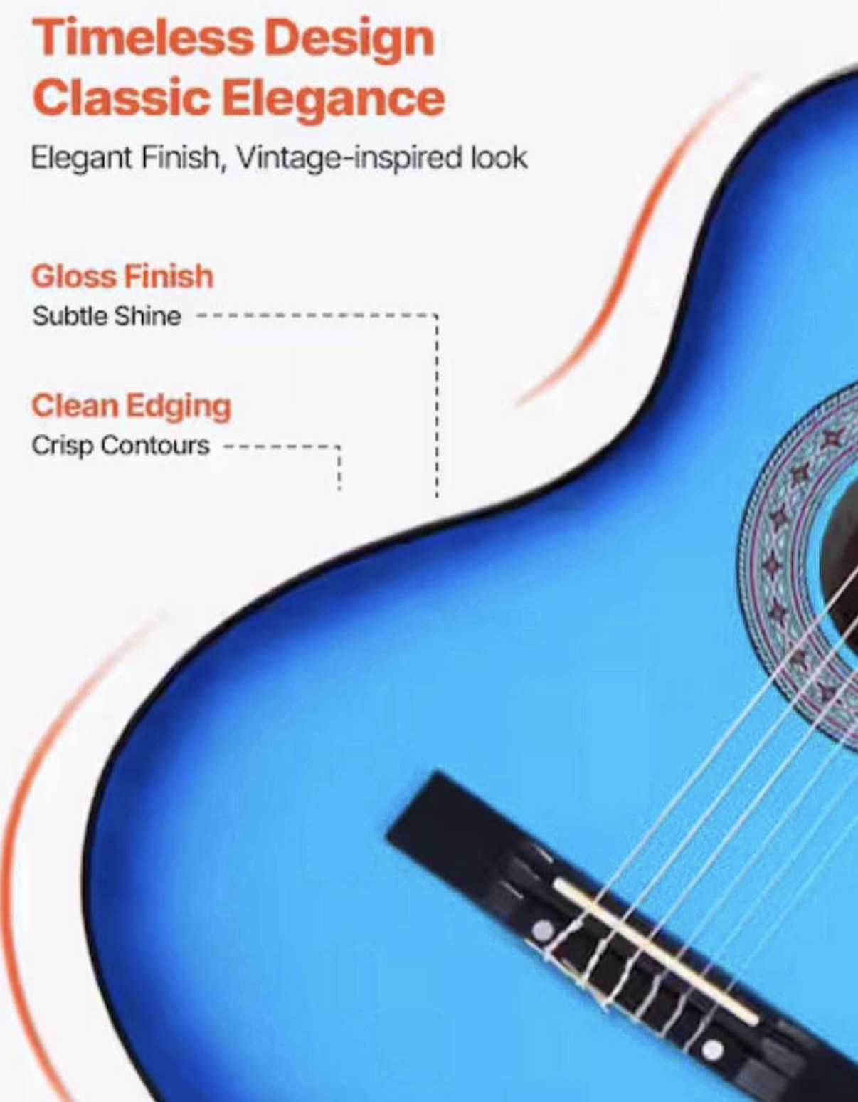 38 in. Wood Classical Guitar