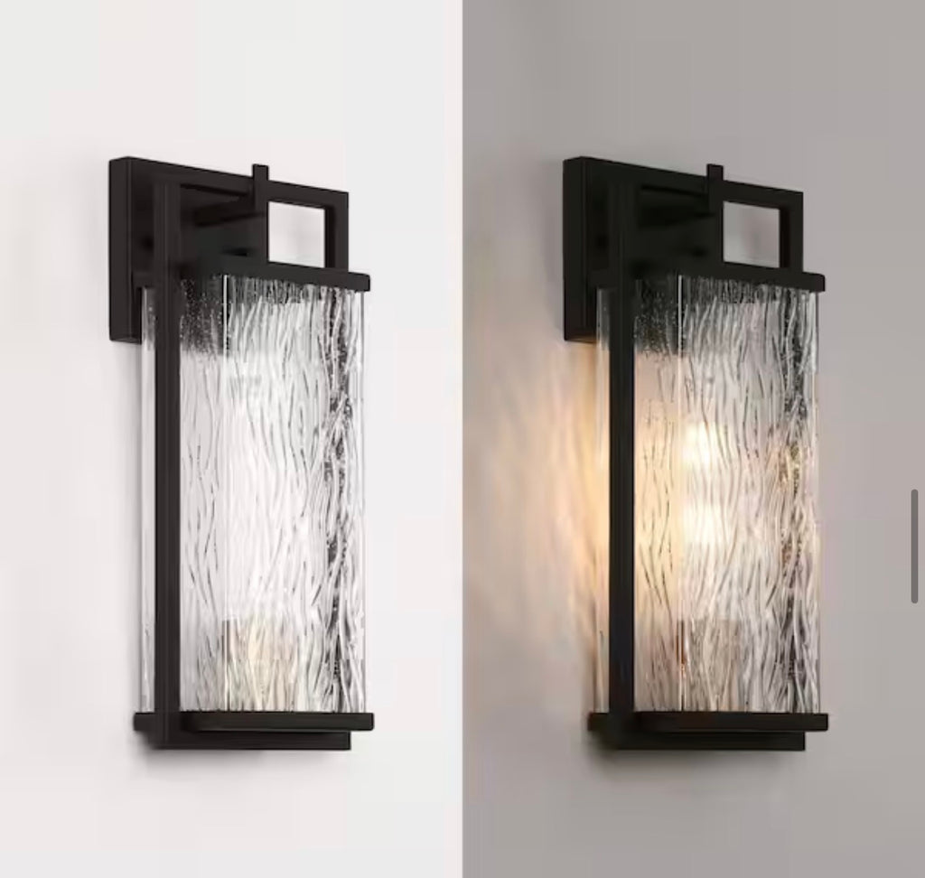 Modern Black Outdoor Wall Lantern Sconce