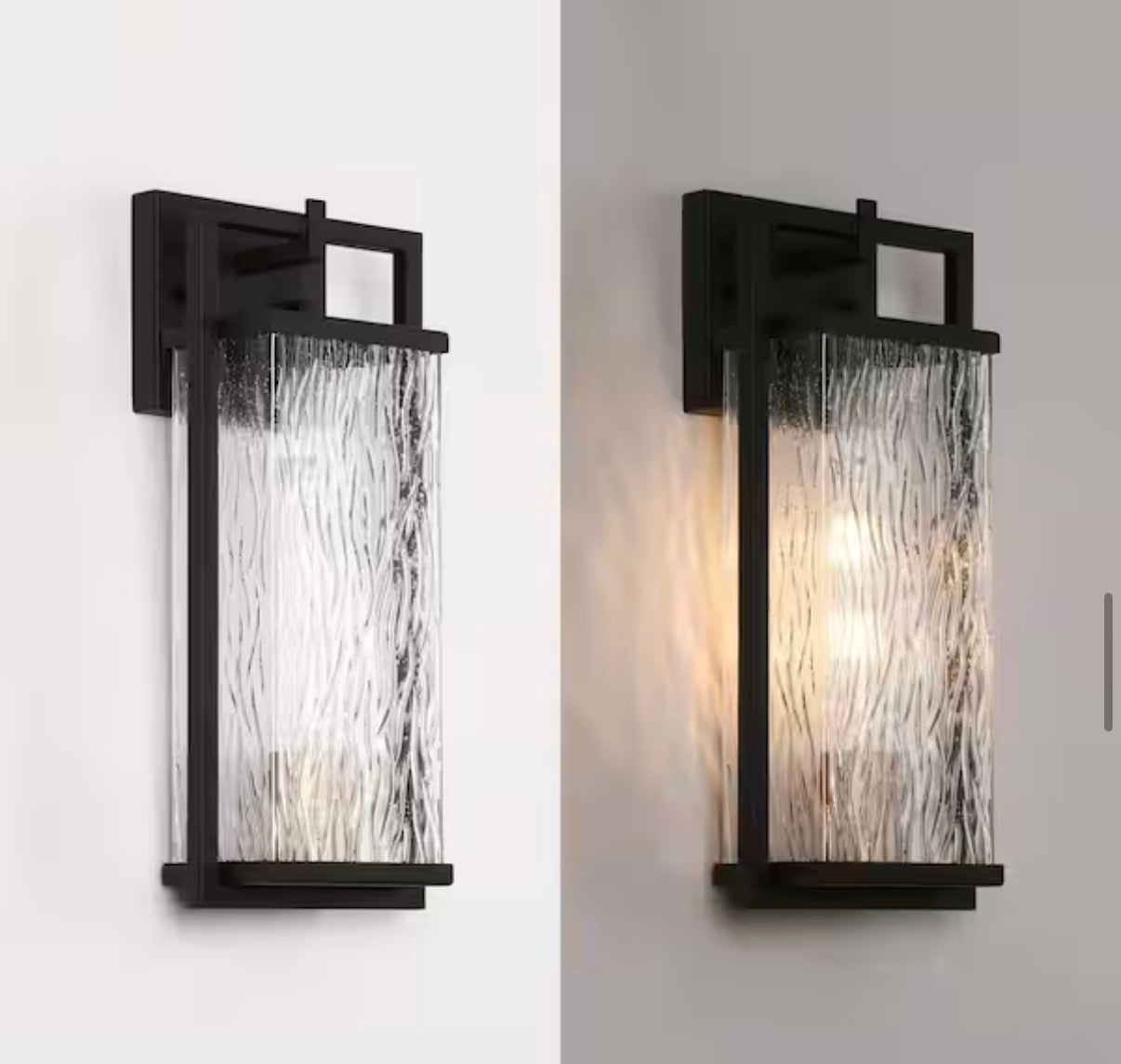 Modern Black Outdoor Wall Lantern Sconce