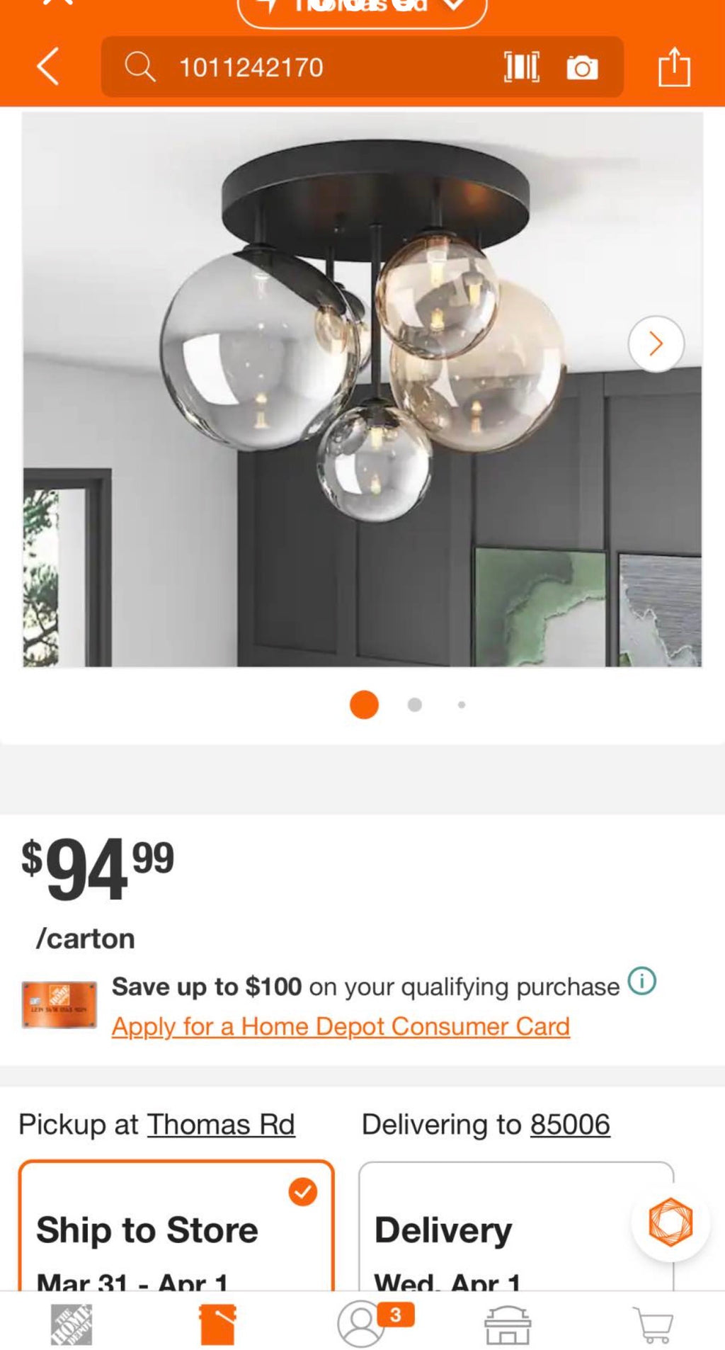 Modern 5-Light Semi Flush Mount Ceiling Light
