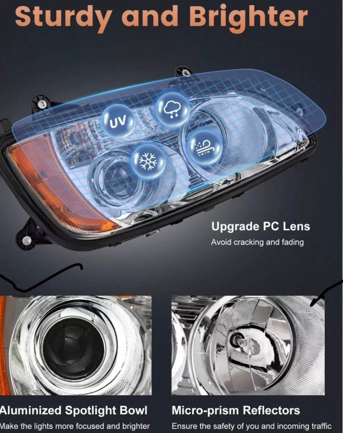 Kenworth Replacement Headlamp (passenger ￼ Side)