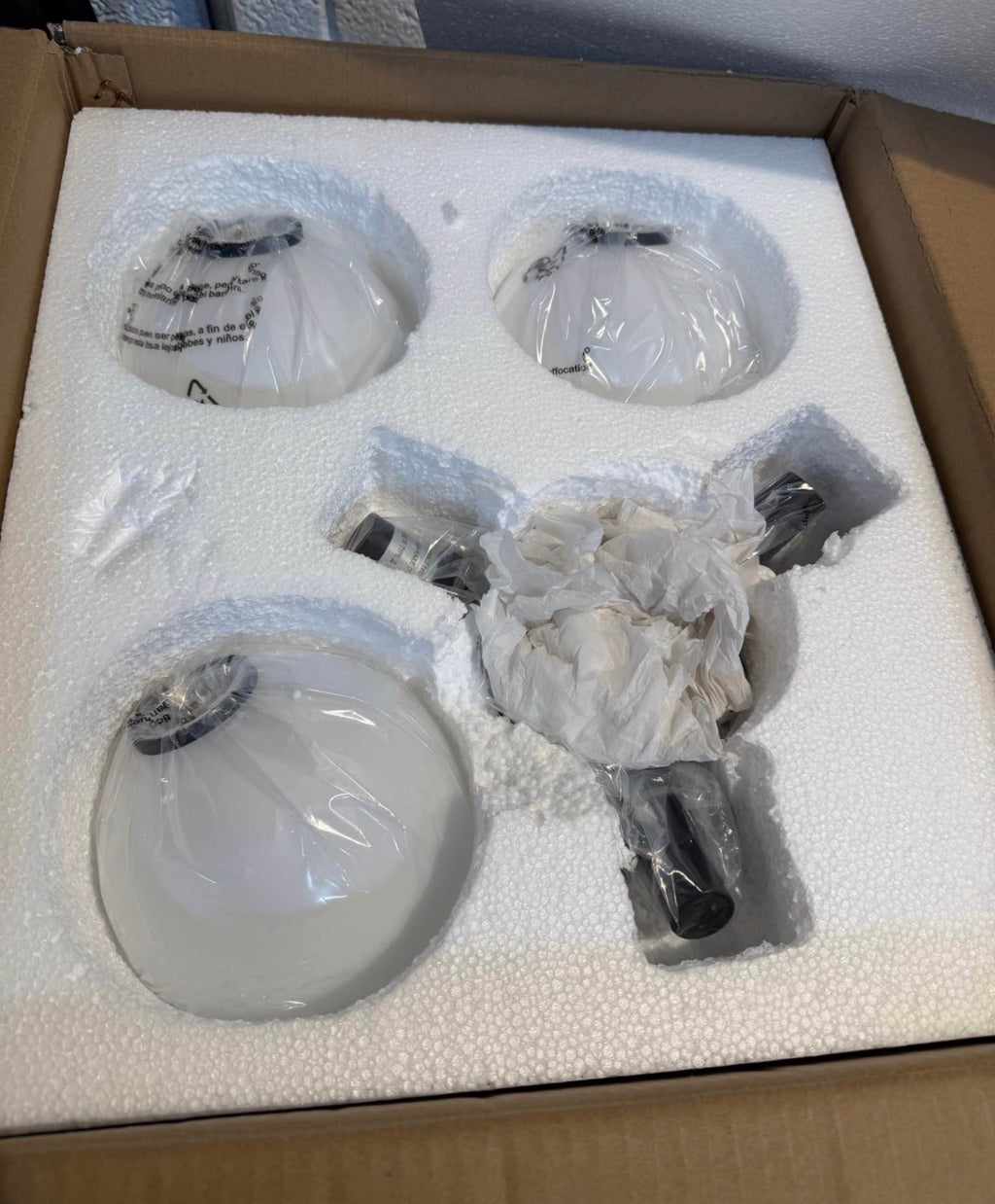 3-Light Black Sputnik Semi Flush Mount Ceiling Light