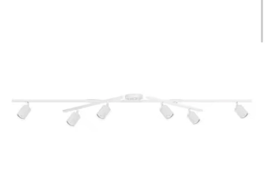 6 Ft, Matte White Ceiling Hard Wired Track Lighting Kit