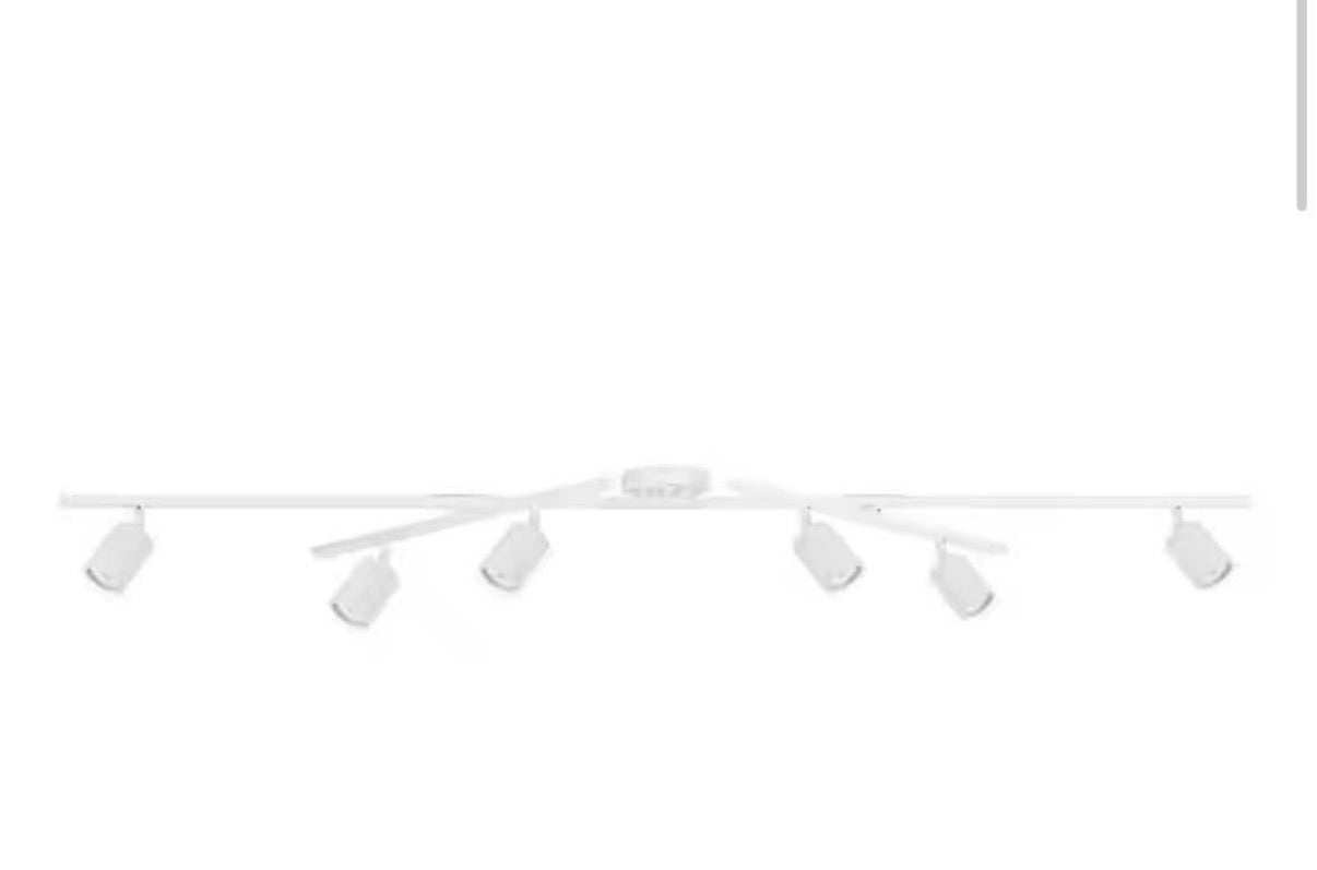 6 Ft, Matte White Ceiling Hard Wired Track Lighting Kit