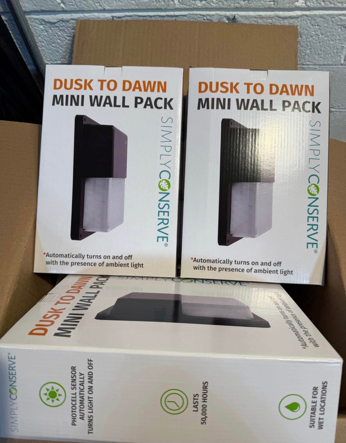 100-Watt Equivalent Integrated LED Black Mini Wall Pack Light