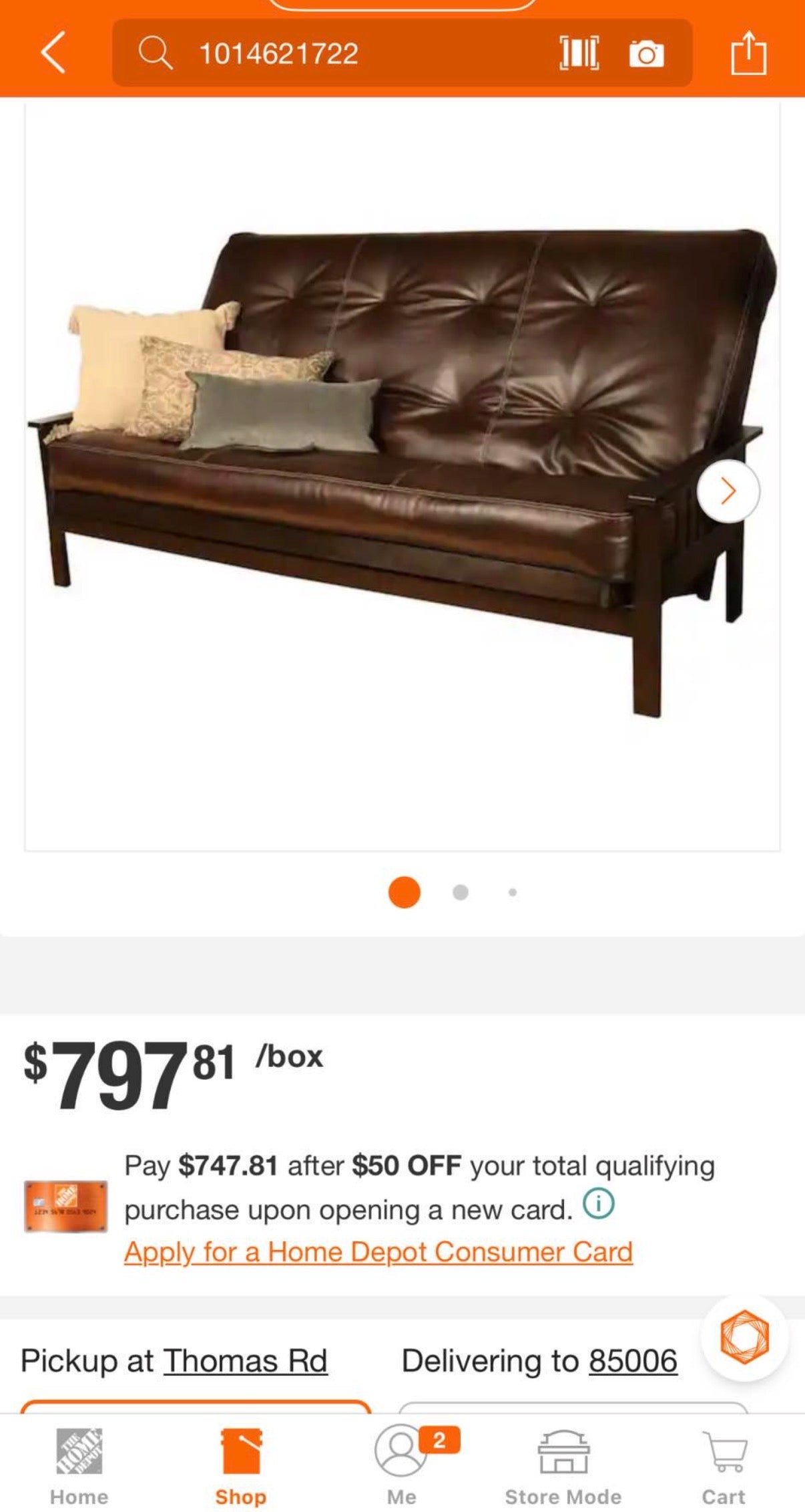 85 in. Espresso Trail Java Leather Upholstered Queen Size Futon Set
