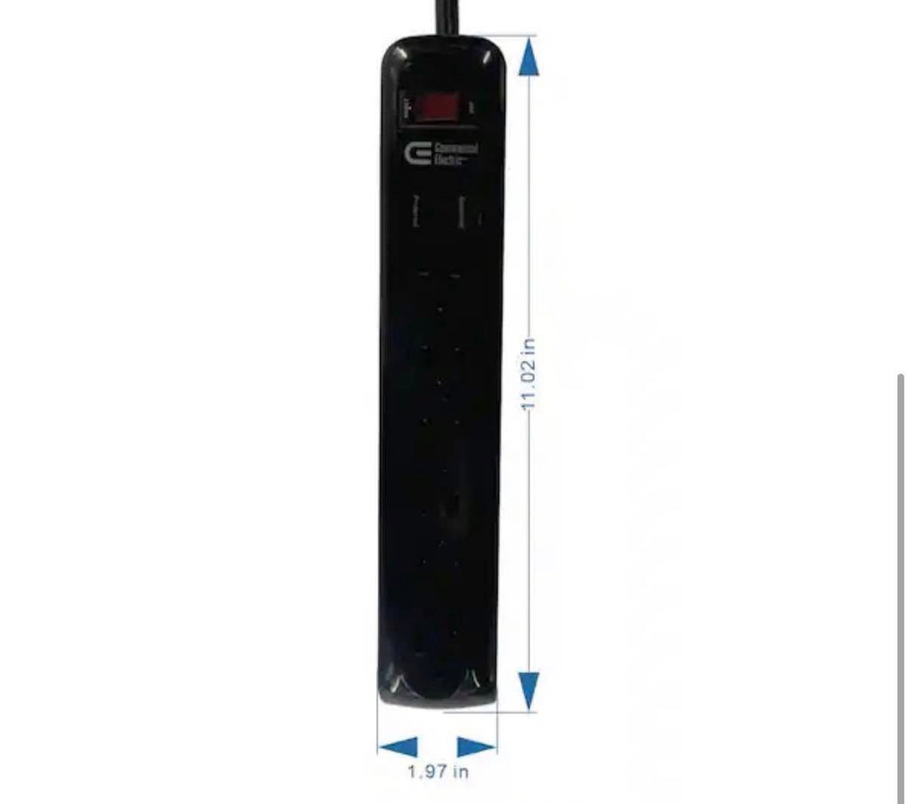 8 ft. 6-Outlet Plugged