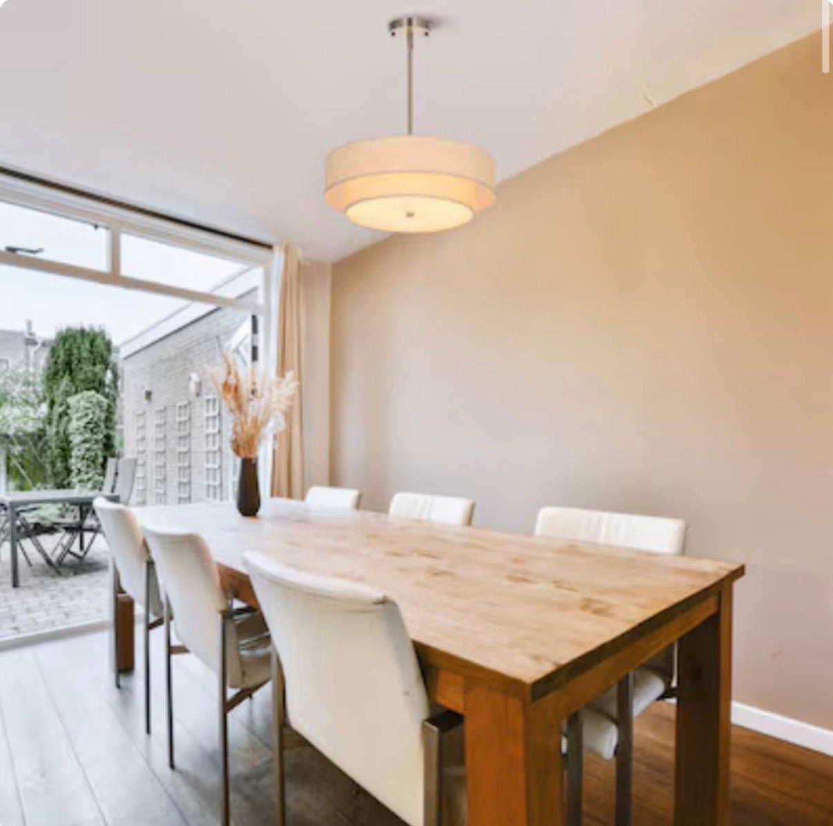 18-in Nickel Semi Flush Mount Light