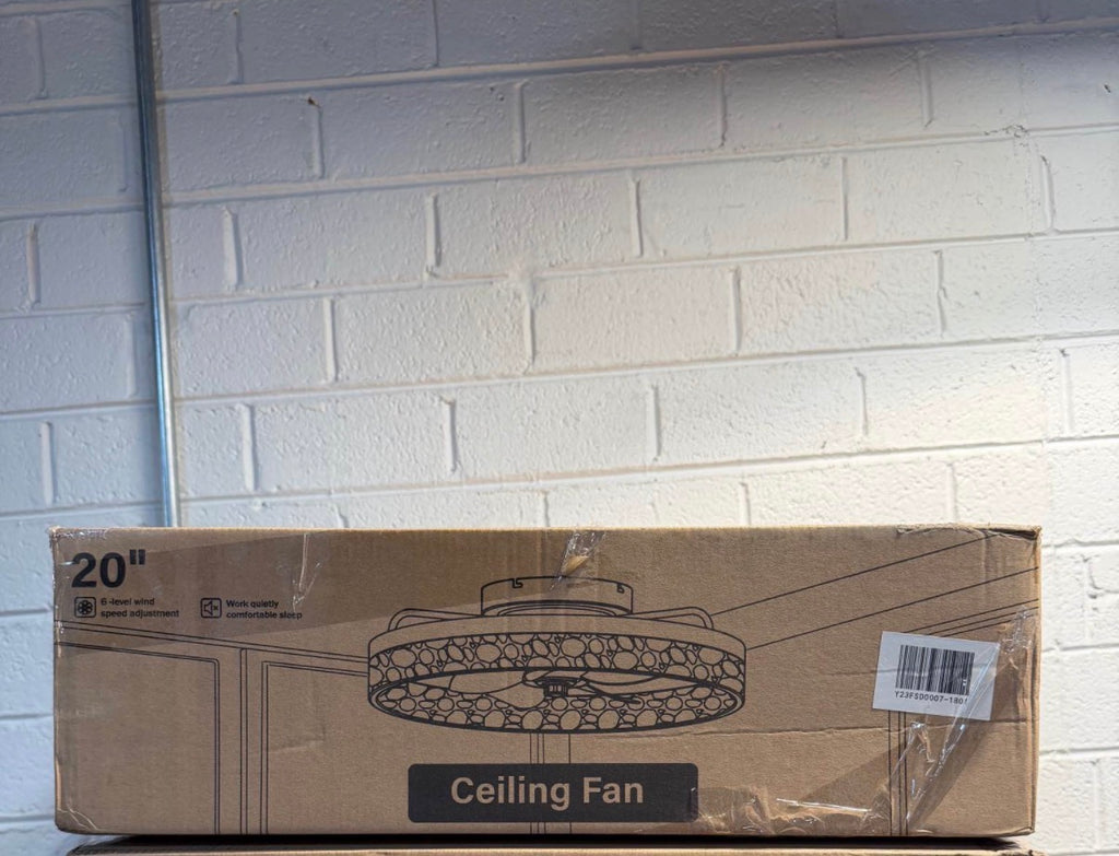 20 in. Smart  Flush Mount Color Changing LED Ceiling Fan