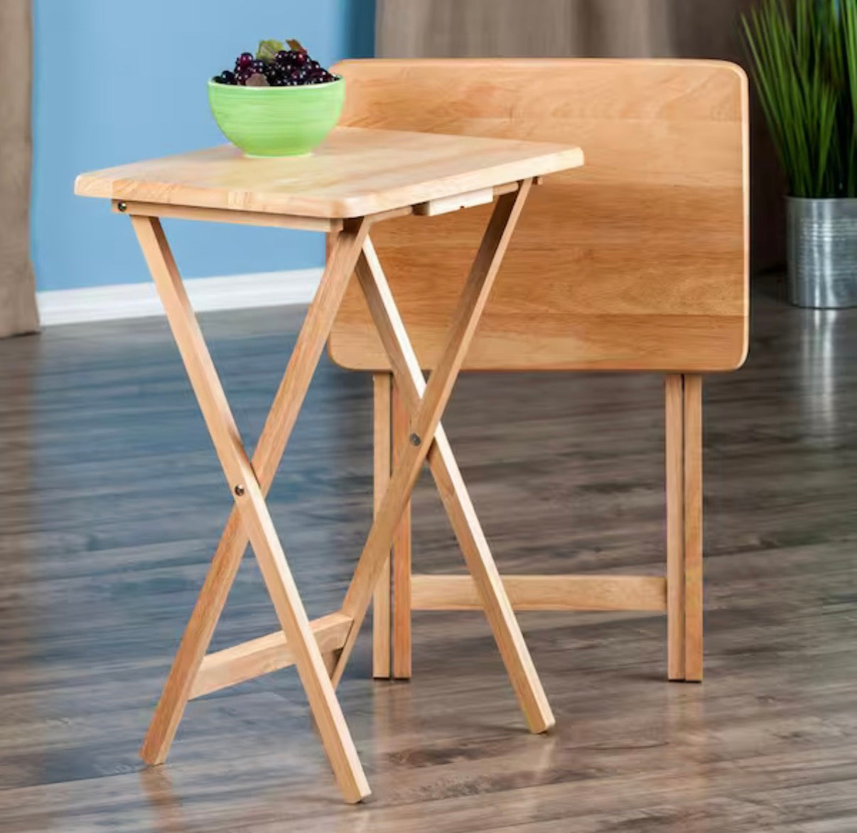 Alex Natural Wood 2-Piece Snack Table