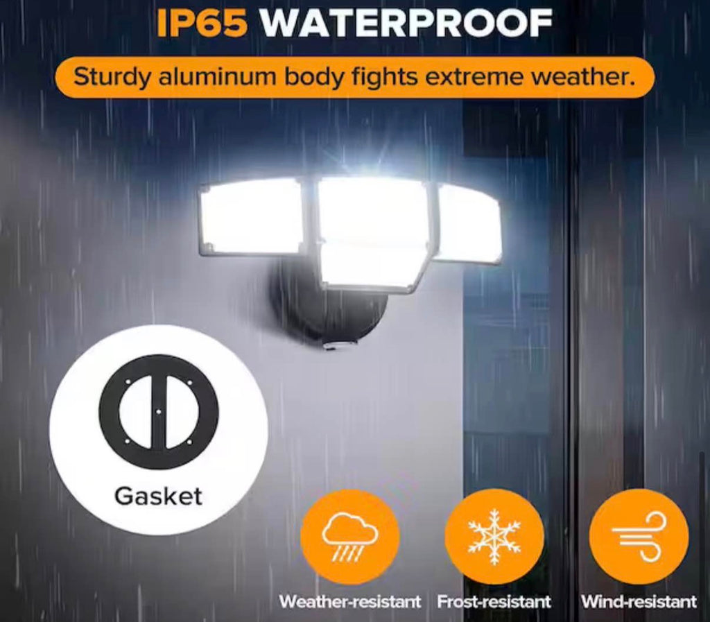 9000-lumens 320° Dusk to Dawn LED Flood Light