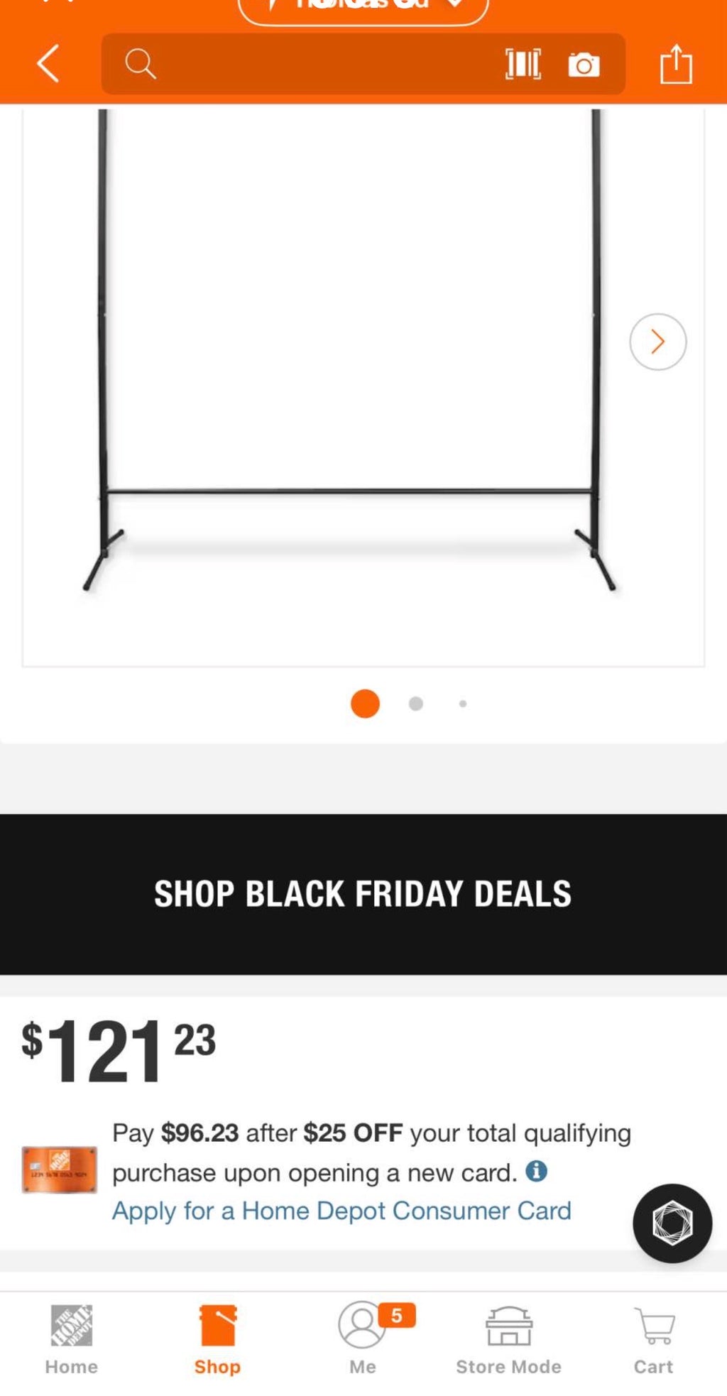 Portable Rod Stand 80" W x 74" H