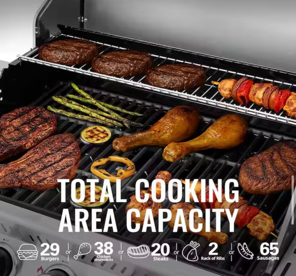 5-Burner BBQ Liquid Propane Gas Grill with Side Burner