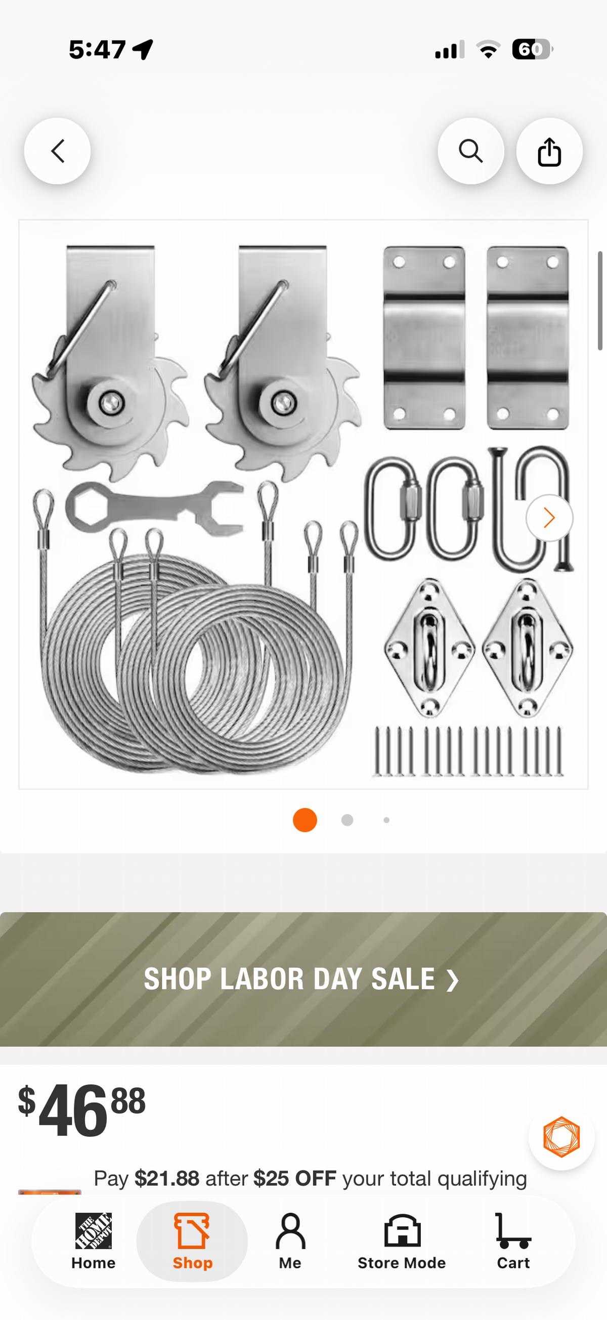 Sun Shade Sail Canopy Cable Wire Installation Kit