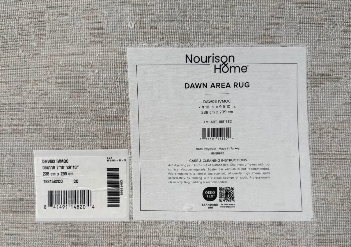Indoor only Persian Area Rug - 7' 10" x 9' 10"