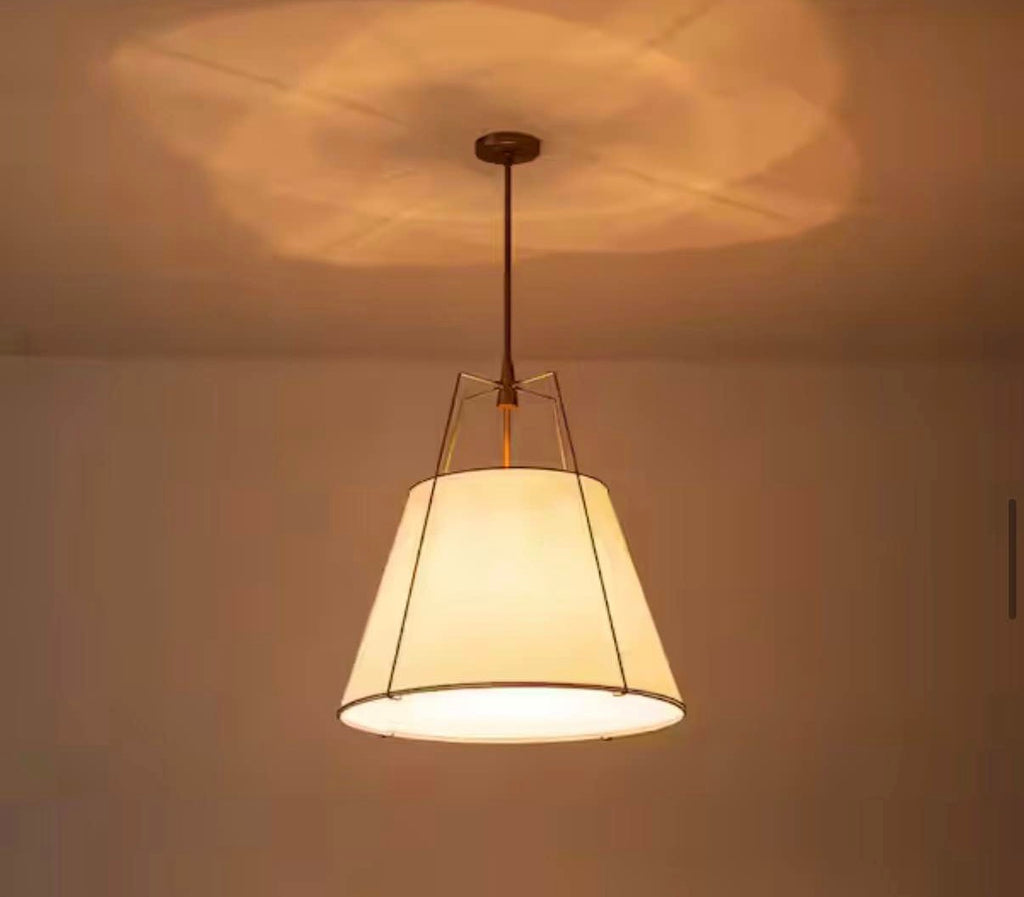 Haven Modern Farmhouse 4-Light Brass Frame Pendant Light