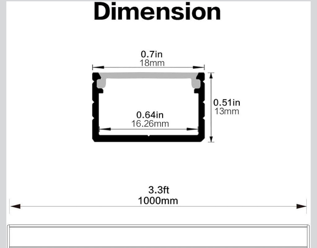 Aluminum Profile for LED Strip Light (9 pack )