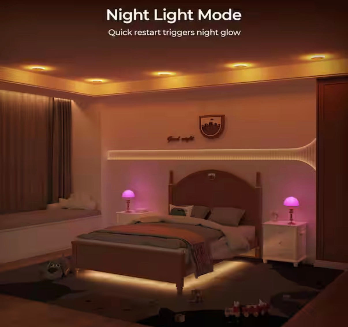 4 in. Adjustable Canless LED Recessed with Night Light mode