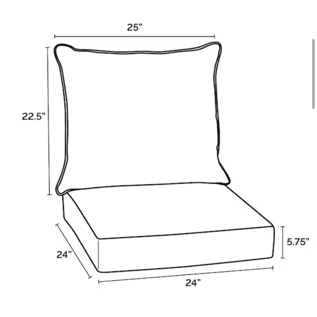 24 in. x 24 in. Outdoor Chair Cushion in Sapphire Aurora Blue