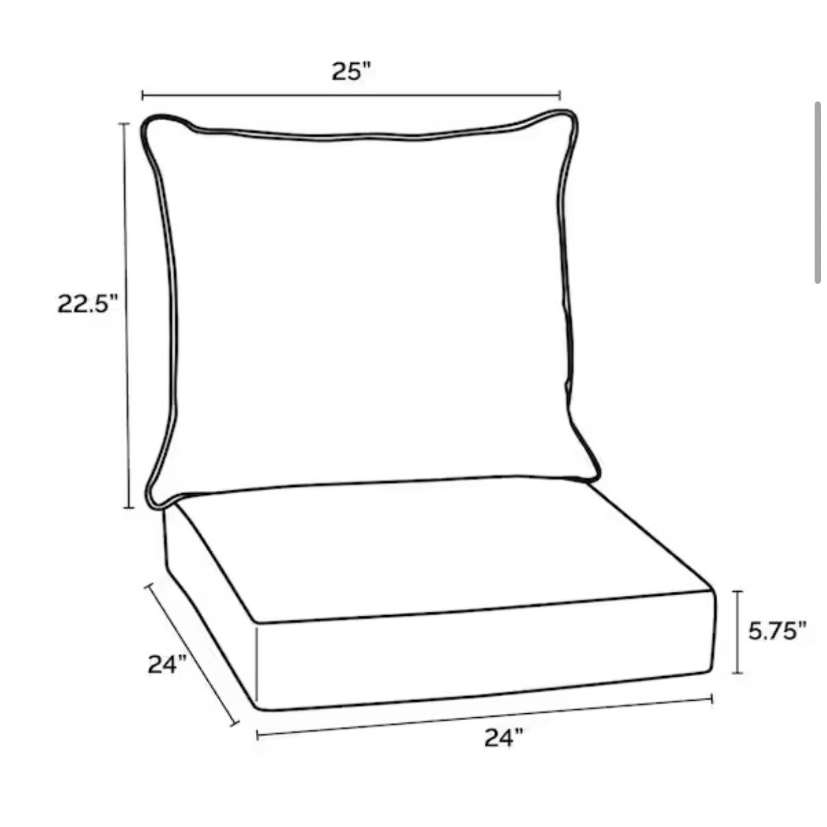 24 in. x 24 in. Outdoor Chair Cushion in Sapphire Aurora Blue