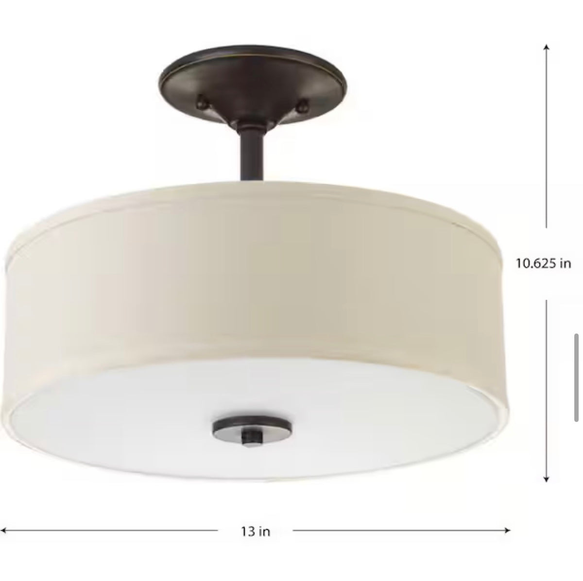 Inspire Collection LED Ceiling Light Drum Semi-Flush Mount