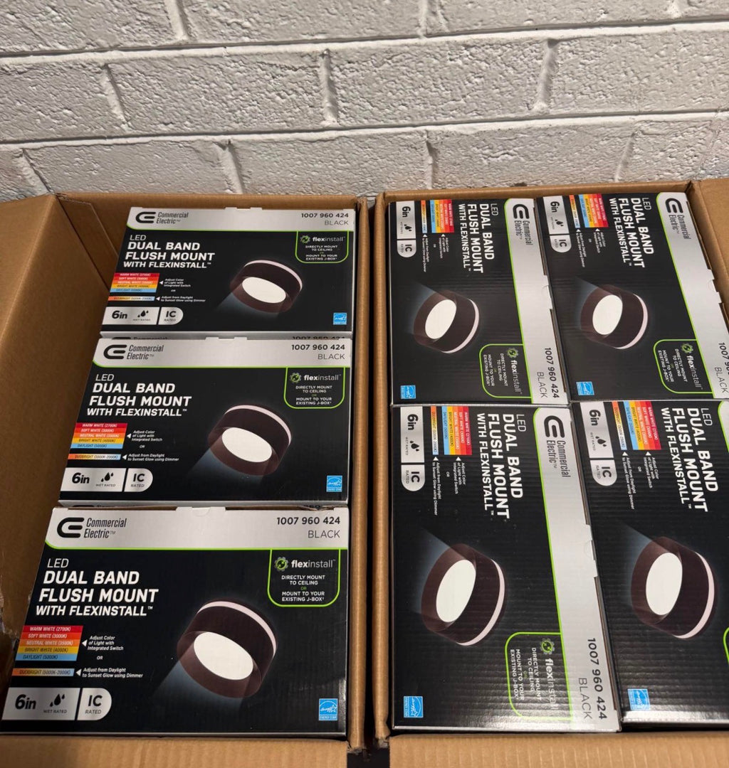 LED 6 in. Matte Black Dual Band Recessed Ceiling Light