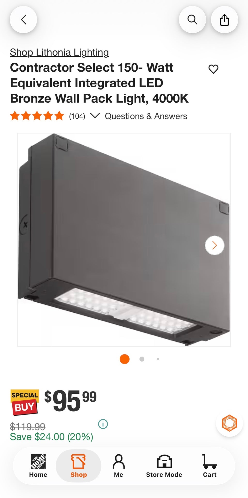 150- Watt Equivalent Integrated LED Bronze Wall Pack Light, 4000K (4 pack )