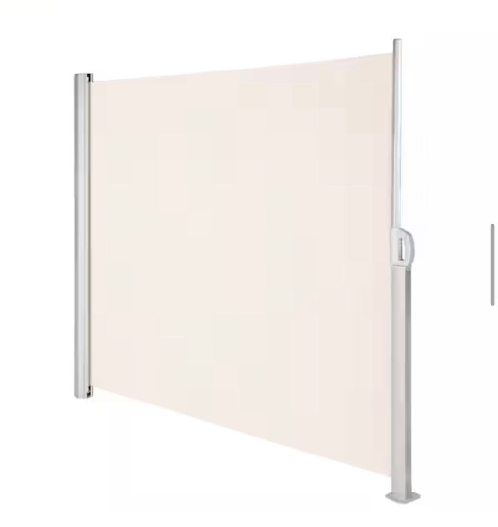 118 in. x 71 in. Retractable Side Awning Patio Screen Room Divider