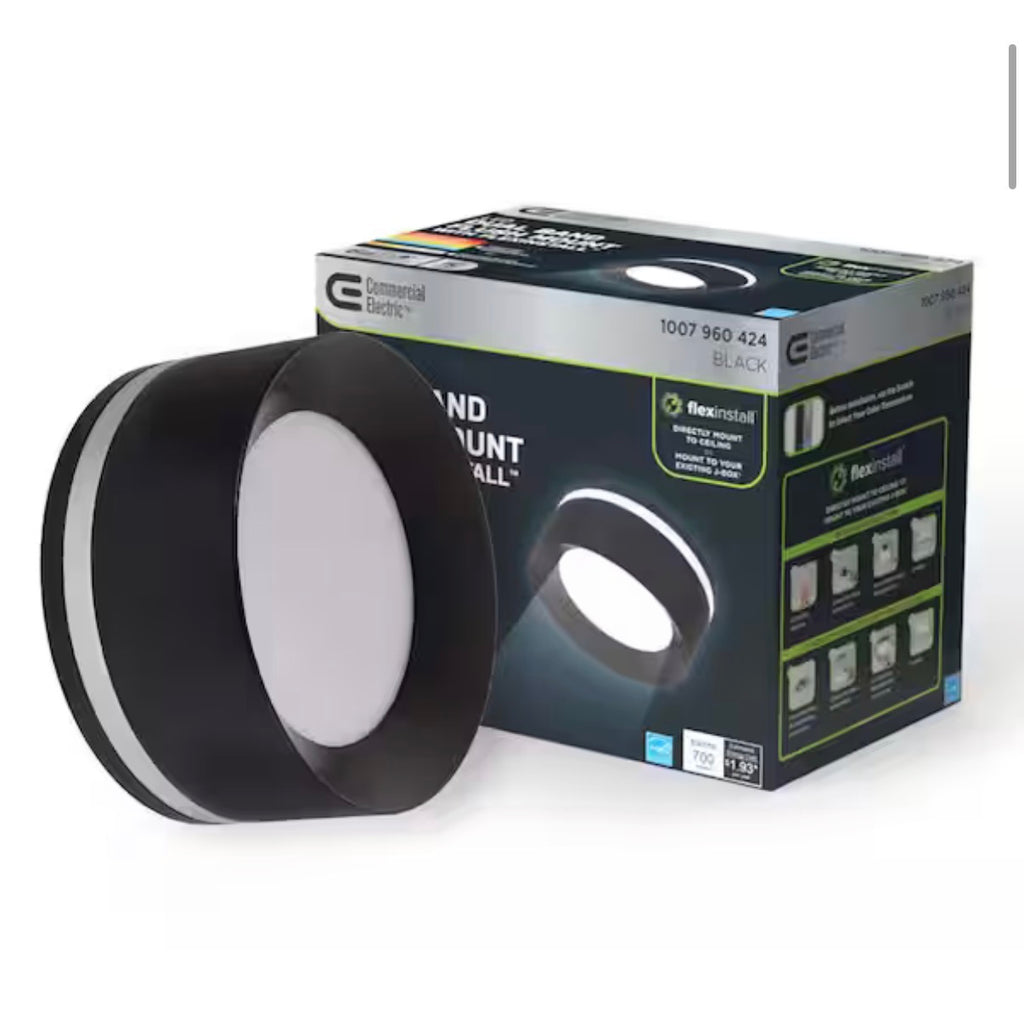 6 in. Matte Black Integrated LED Recessed Ceiling Light