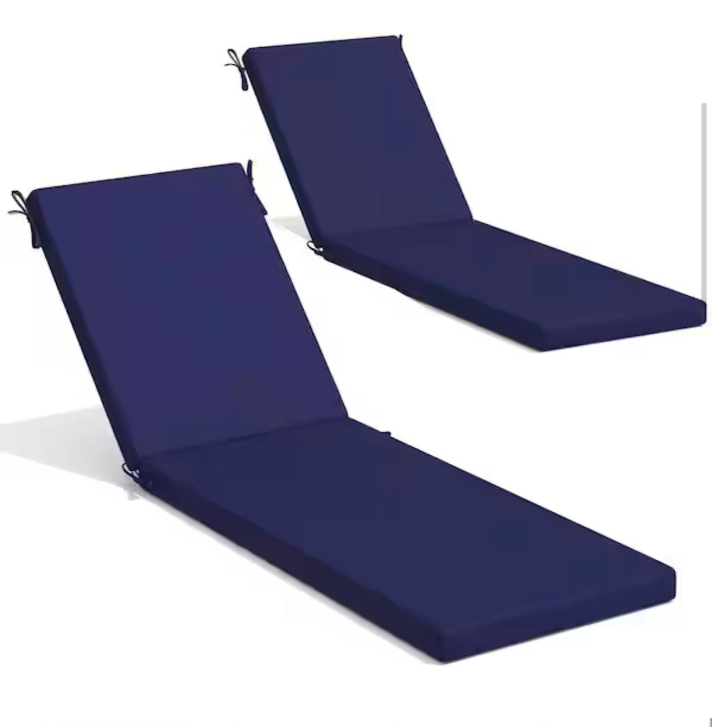 Premium Comfort Outdoor Chaise Lounge Cushion Set
