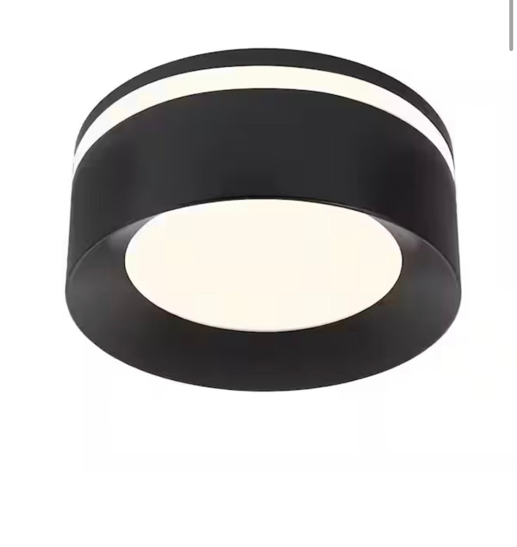 6 in. Matte Black Integrated LED Recessed Ceiling Light