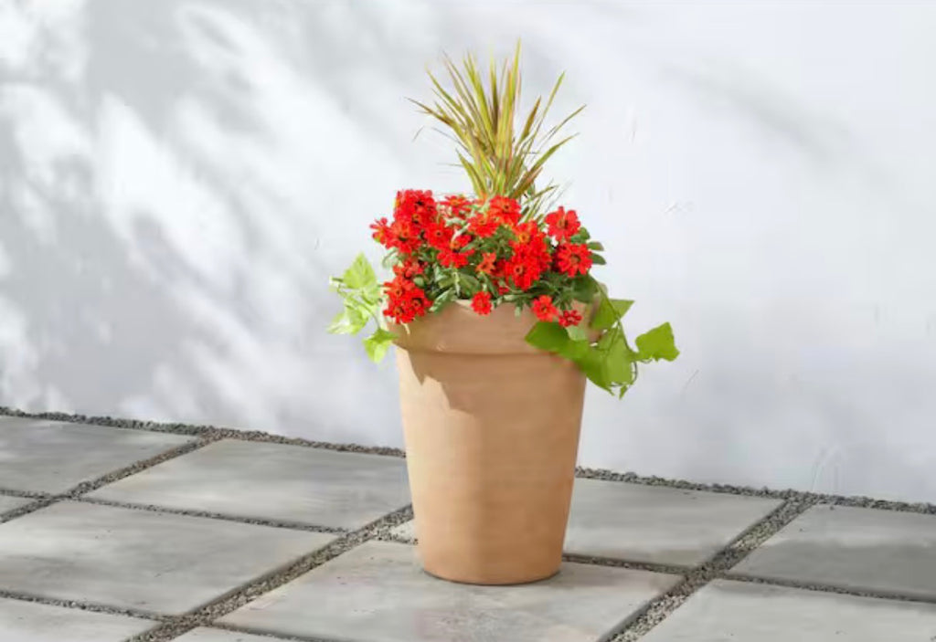 Ferndale Large Terracotta Orange Decorative Resin Planter