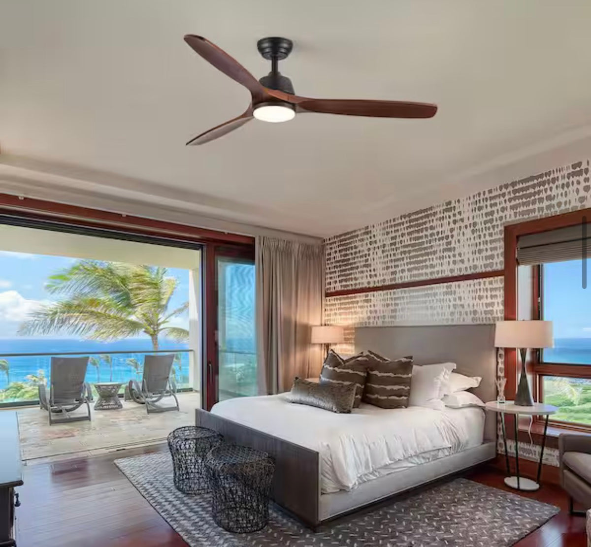 52 in. Solid Wood Blades ceiling fan