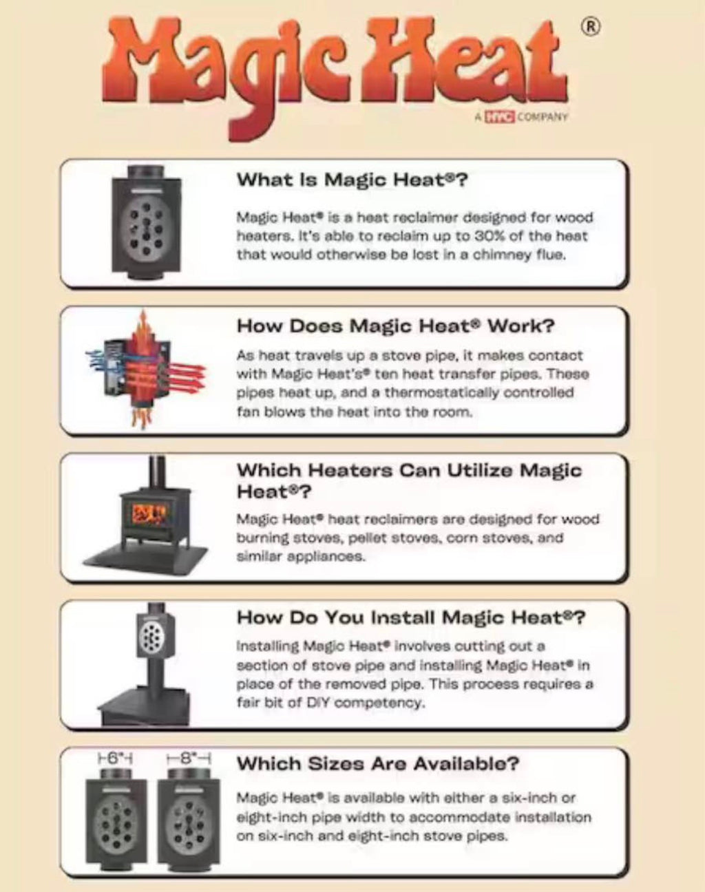 8 in. Bottom Crimp  Magic Heat Reclaimer